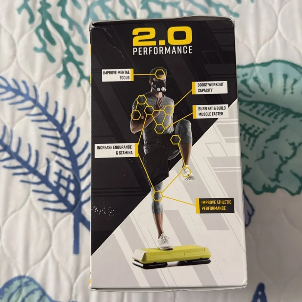 NIB TRAINING MASK 2.0 Performance Breathing Trainer, Black, Medium